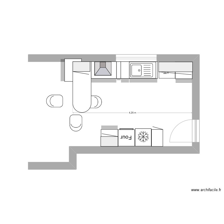 cuisine Claire version 1. Plan de 0 pièce et 0 m2