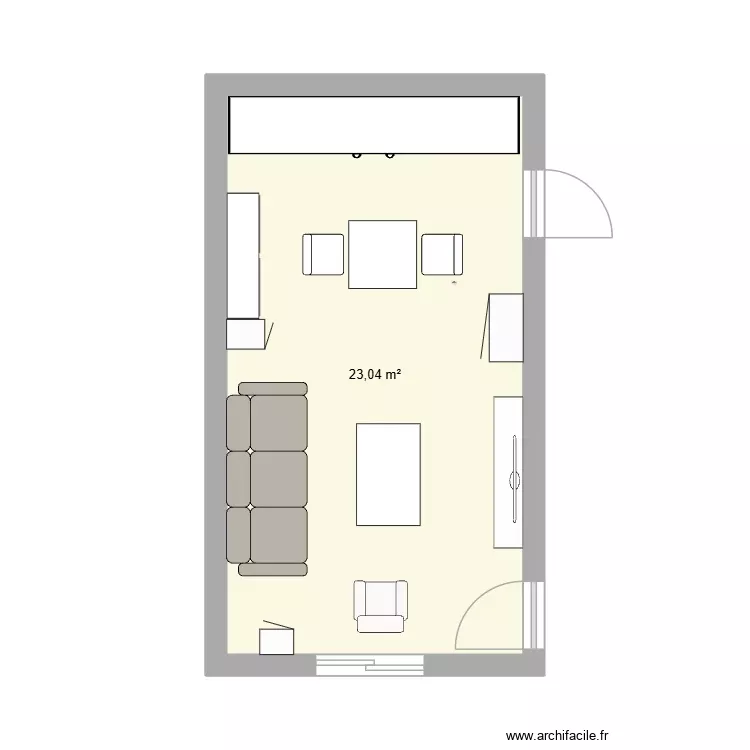 salon appartement. Plan de 1 Pièce et 23 m² salon appartement. Plan de 1 Pièce et 23 m²