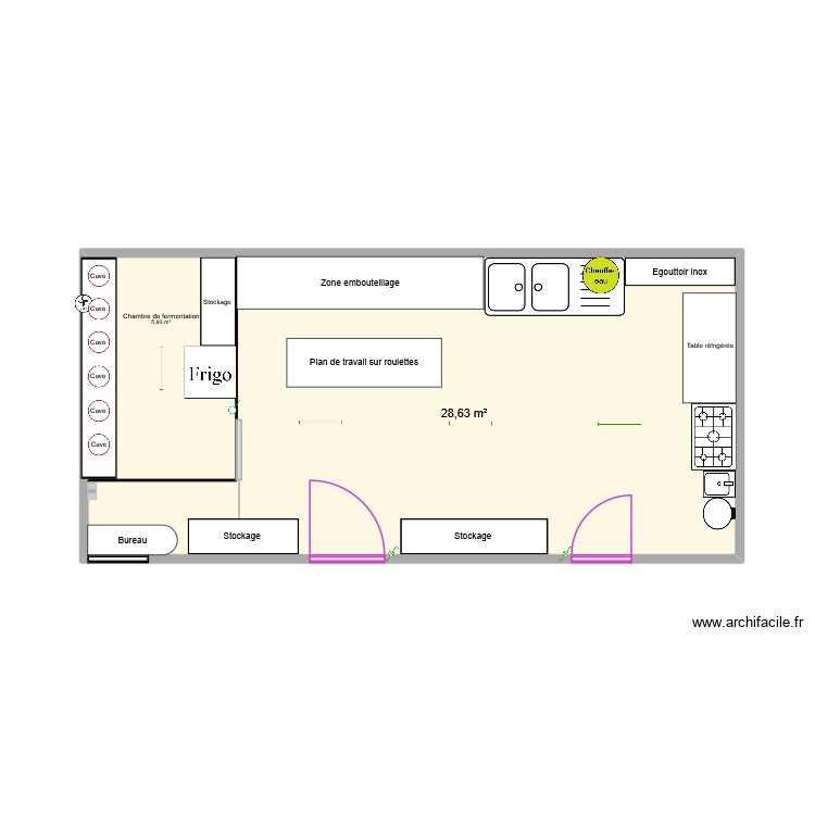 Laboratoire de transformation. Plan de 0 pièce et 0 m2