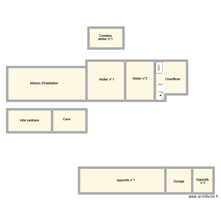 bla,chet dependan. Plan de 10 pièces et 212 m2