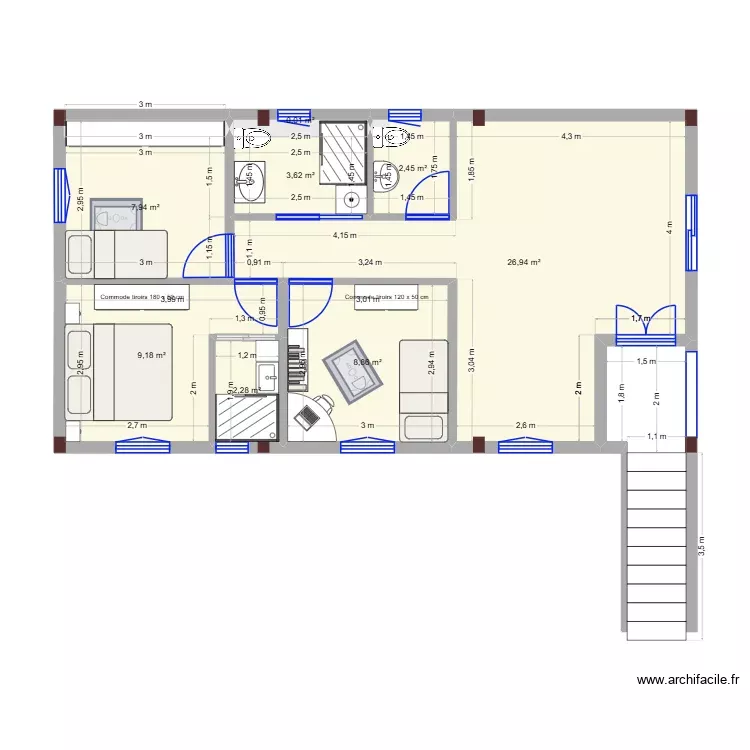 PROPOSITION 5. Plan de 8 Pièces et 61 m² PROPOSITION 5. Plan de 8 Pièces et 61 m²