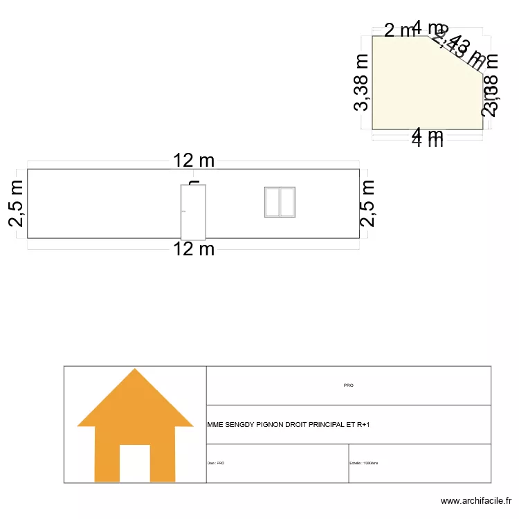 PIGNON DROIT SENGDY. Plan de PIGNON DROIT SENGDY. Plan de