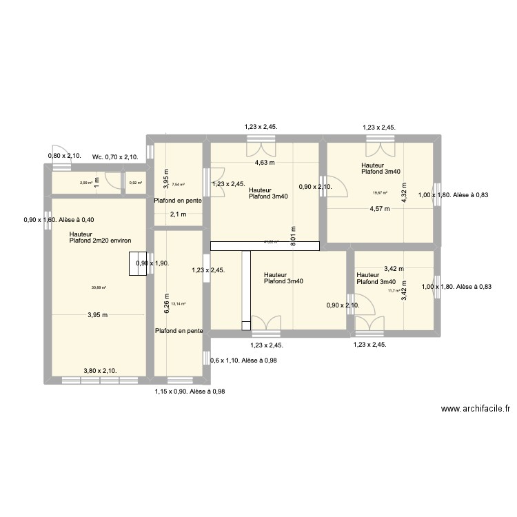 Maison Diégo.. Plan de 8 pièces et 128 m2