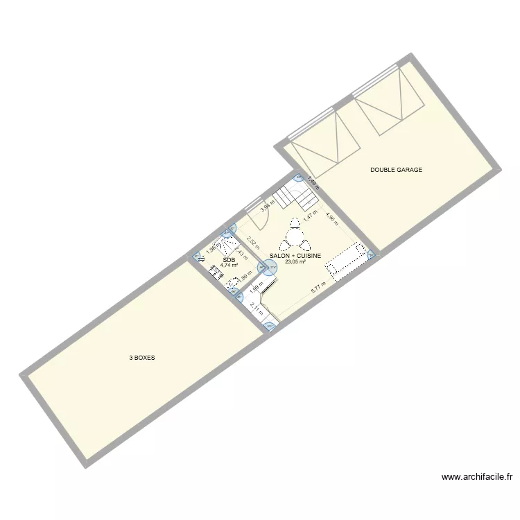 garage + studio + boxes anserville. Plan de 8 et 220 m² garage + studio + boxes anserville. Plan de 8 et 220 m²