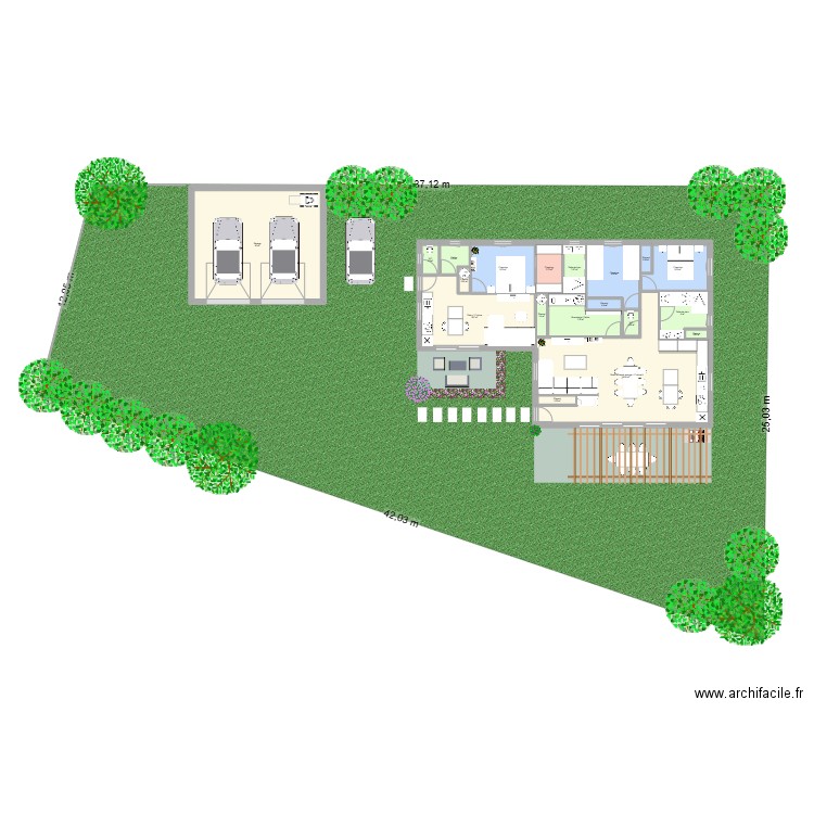 Maison Surbaix 2. Plan de 19 pièces et 164 m2