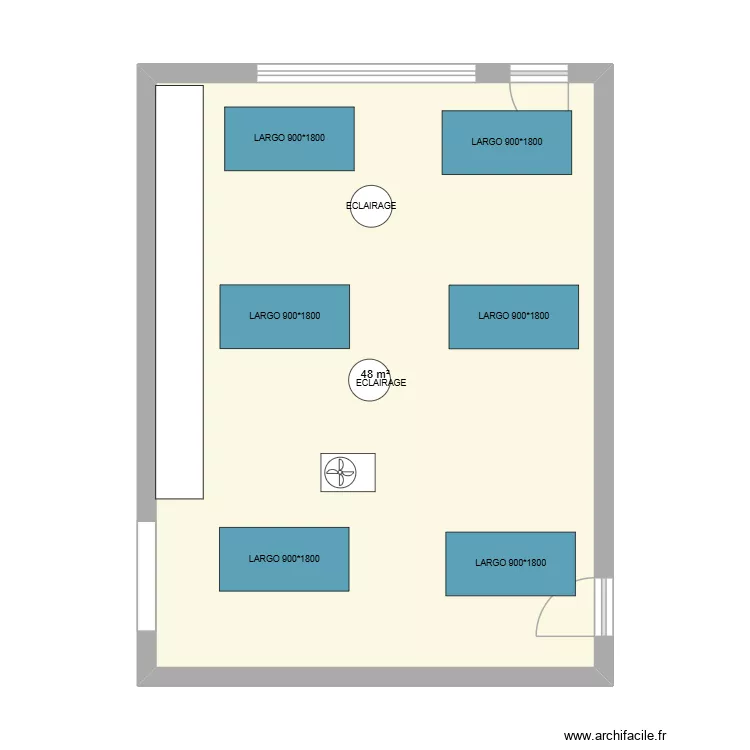 STEREOLABS - CANTINE. Plan de 1 Pièce et 48 m² STEREOLABS - CANTINE. Plan de 1 Pièce et 48 m²