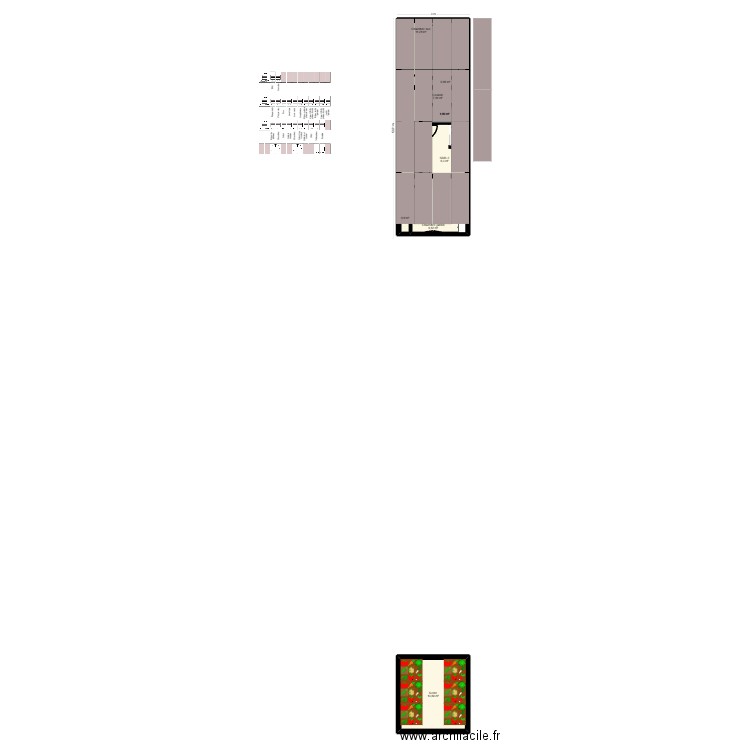 Maison toit plat vraies mesures V3. Plan de 25 pièces et 156 m2