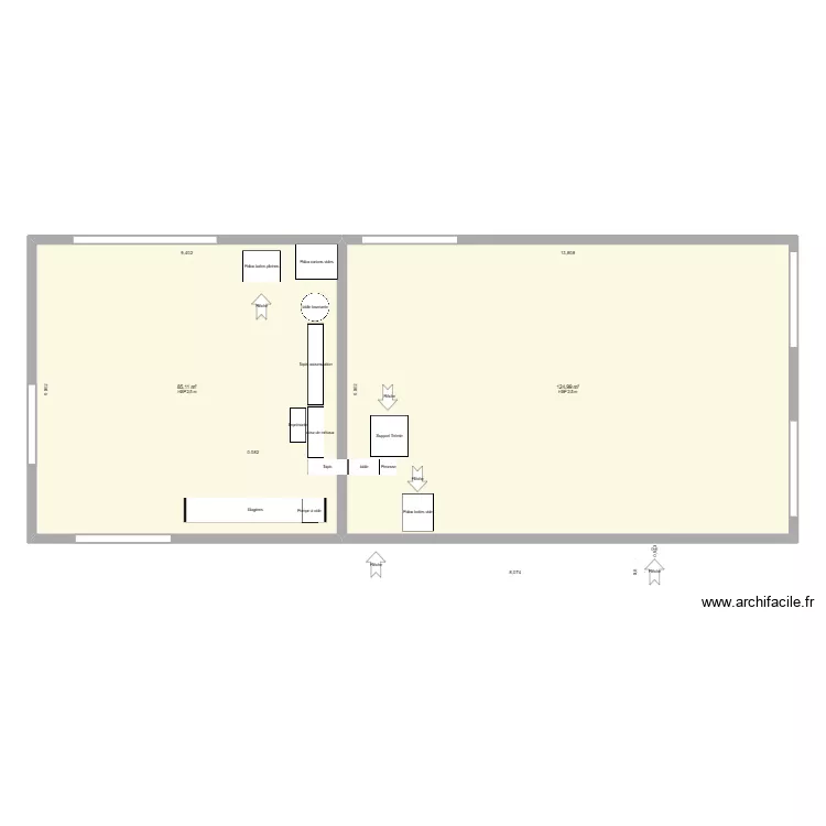 ligne m&eacute;tro 2026 version 5. Plan de 2  et 210 m²