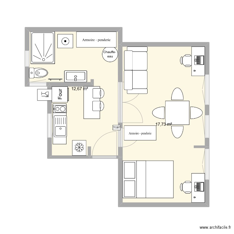 Plan base appart st mandé 011224. Plan de 0 pièce et 0 m2