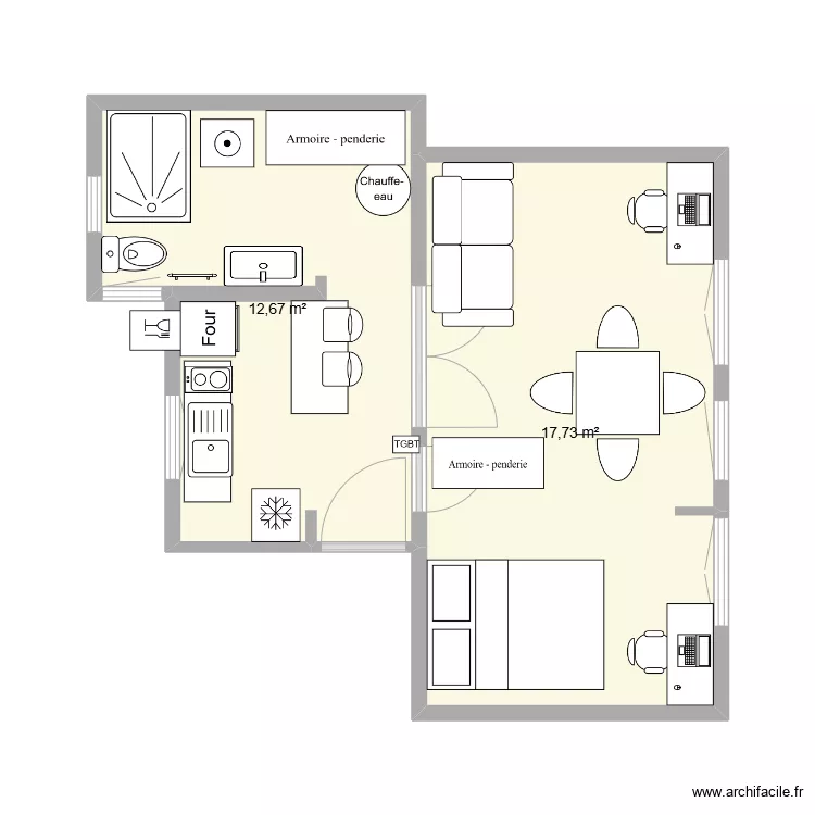 Plan base appart st mand&eacute; 011224. Plan de 