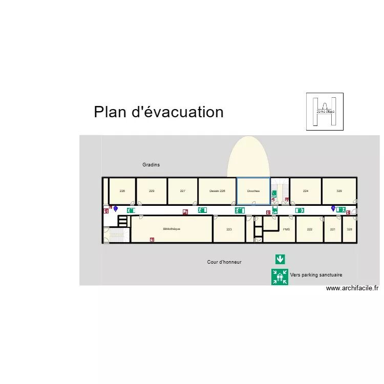 2ème aile - 2ème étage. Plan de 2ème aile - 2ème étage. Plan de