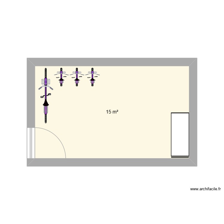 abri velo. Plan de 0 pièce et 0 m2
