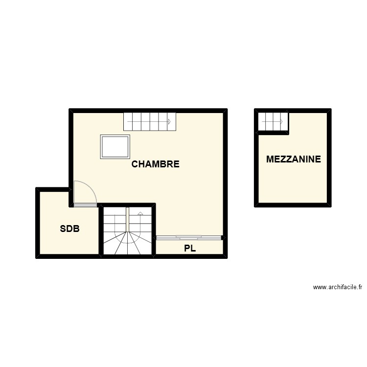 PLAN ETAGE NIMES FRANCOIS 1ER AM. Plan de 6 pièces et 20 m2