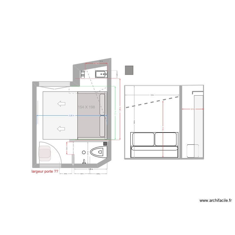 chambre mesures Youri 3. Plan de 0 pièce et 0 m2