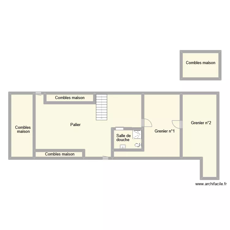 fouilhaoux maoson etage. Plan de 8 et 134 m² fouilhaoux maoson etage. Plan de 8 et 134 m²
