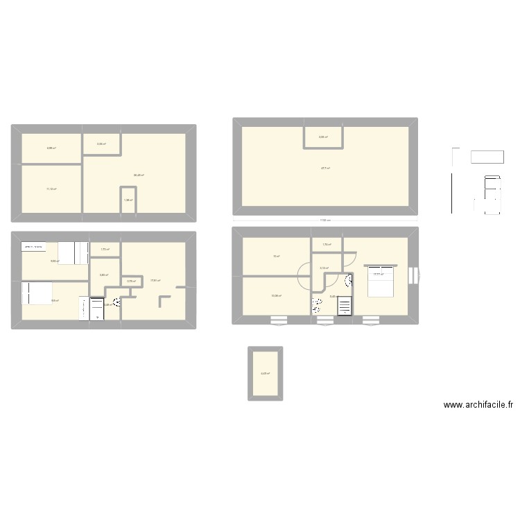 couhé. Plan de 21 pièces et 200 m2