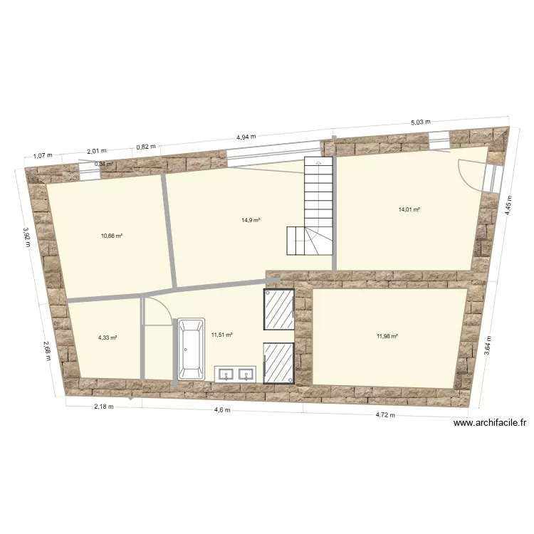 La grange des chatou. Plan de 10 Pièces et 137 m² La grange des chatou. Plan de 10 Pièces et 137 m²