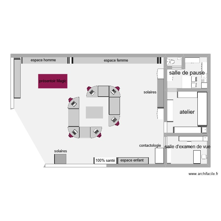 eabg. Plan de 5 pièces et 127 m2
