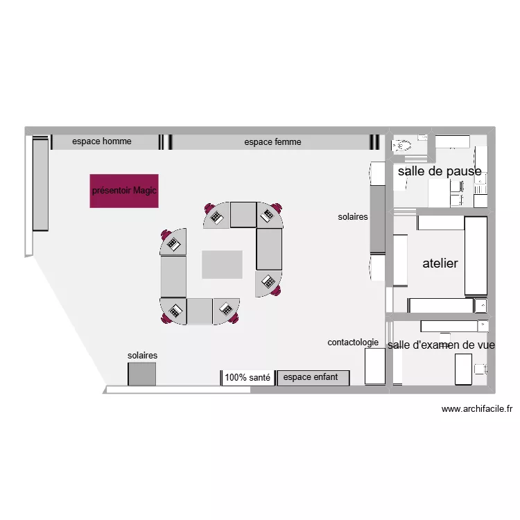 eabg. Plan de 5  et 127 m²