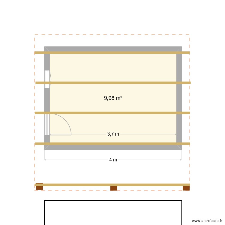 poupoule2.1. Plan de 1 pièce et 10 m2