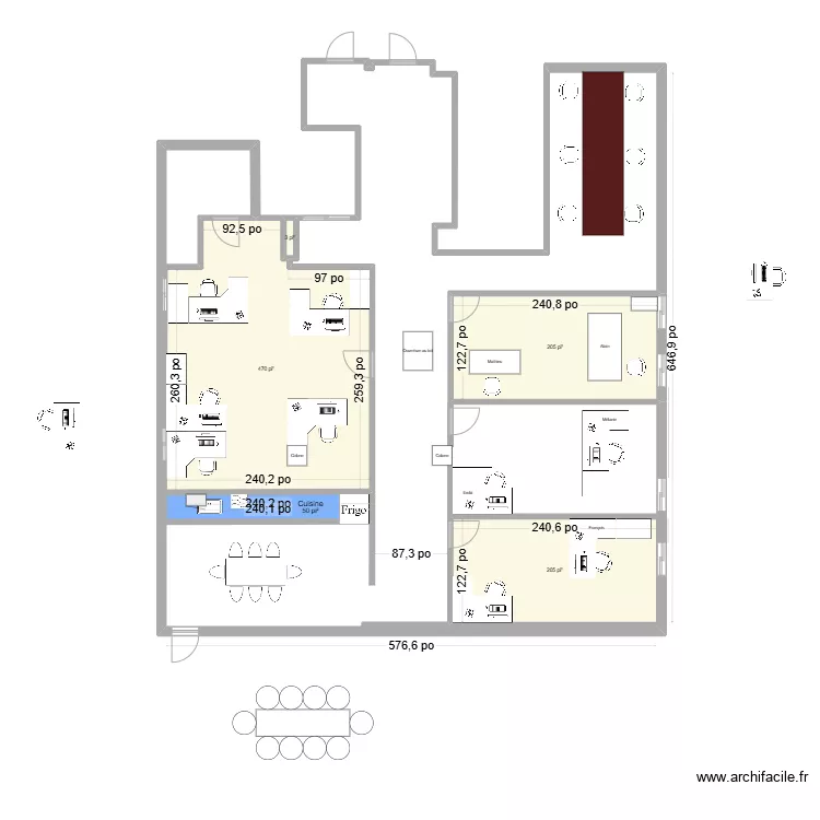 Bureau 5ieme 2. Plan de 
