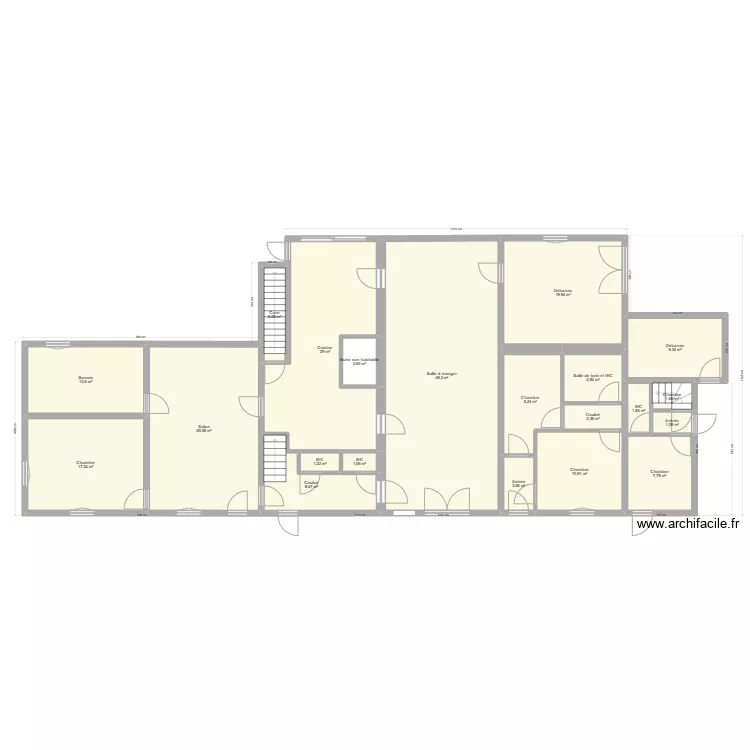 rdc + &eacute;tage gite groupe couleur pi&egrave;ces + s&eacute;curit&eacute;. Plan de 