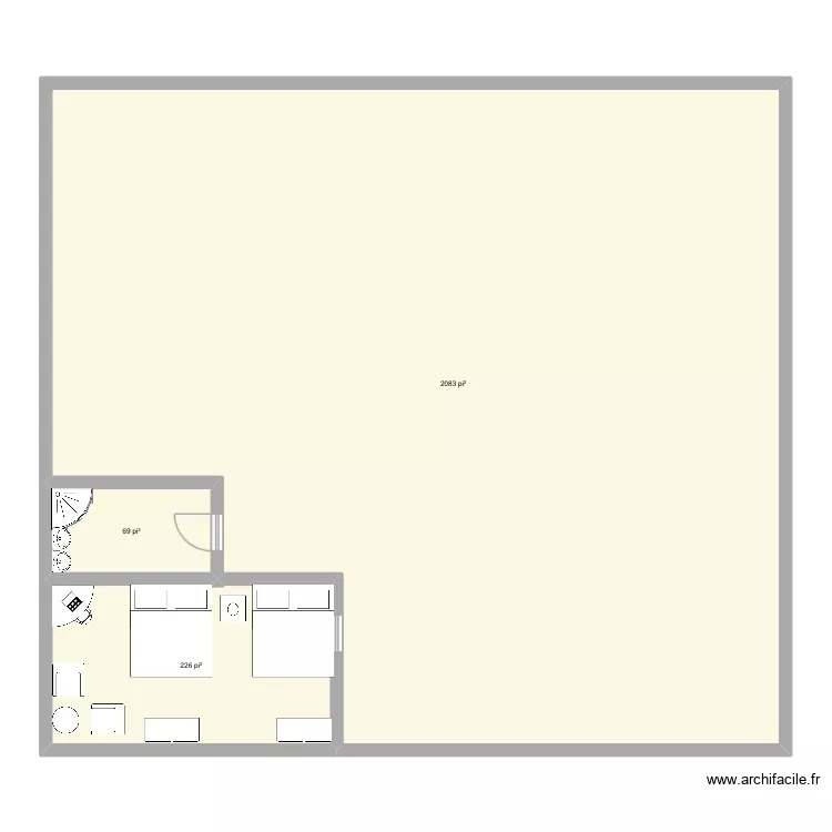 Maison1. Plan de 3  et 221 m²