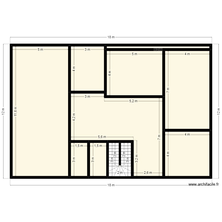 PLAN 18X12 CLIENT 30 51 61 96. Plan de 0 pièce et 0 m2
