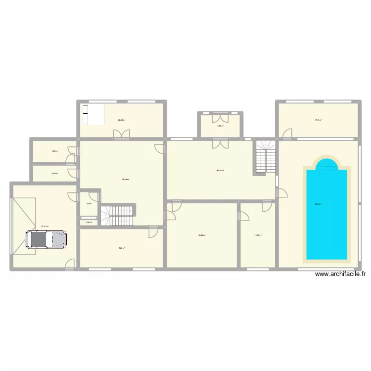 Plan Un. Plan de 14  et 367 m²