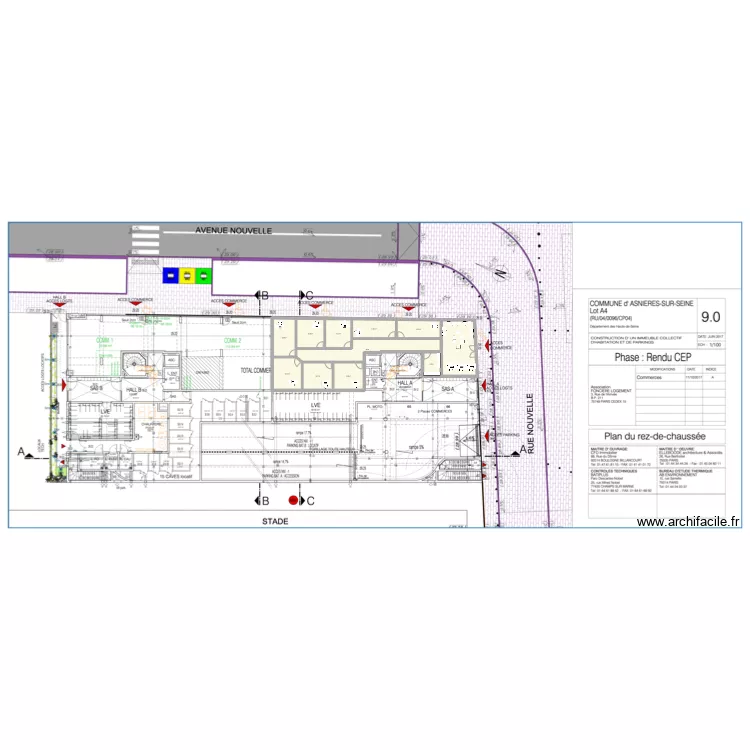 asni&egrave;res. Plan de 