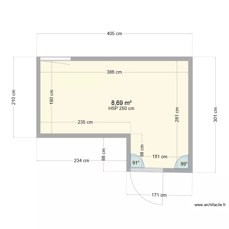 garde manger. Plan de 