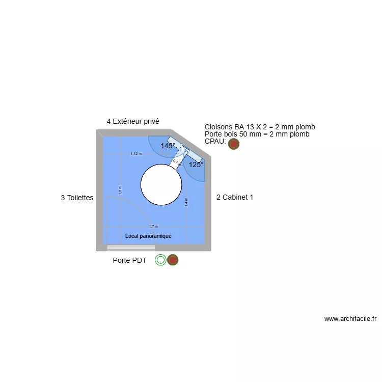 10326 Local panoramique. Plan de 1  et 3 m²