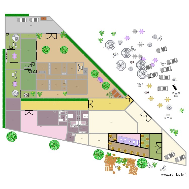 FOODTRUCK 0711C. Plan de 80 pièces et 1885 m2
