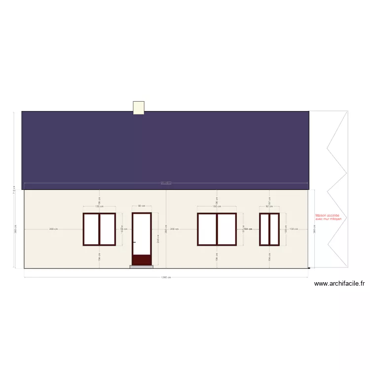Facade Ouest. Plan de Facade Ouest. Plan de