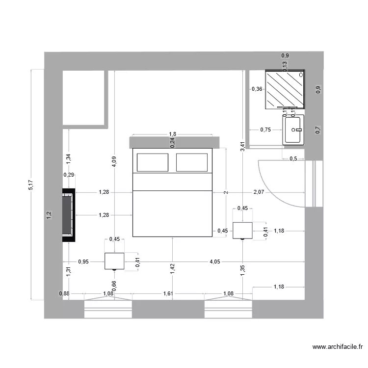 Chambre-01-V4. Plan de 