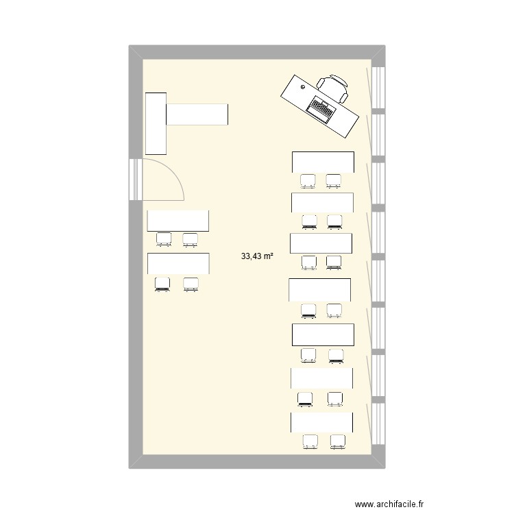 OR28. Plan de 1 pièce et 33 m2