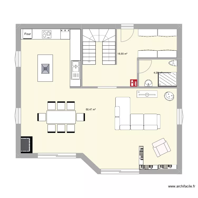 Maison. Plan de 3 et 79 m² Maison. Plan de 3 et 79 m²