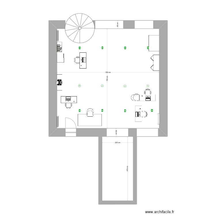 BUREAU ETAGE. Plan de 0 pièce et 0 m2