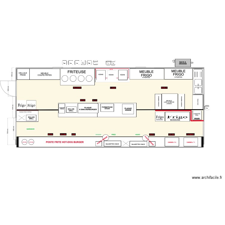 La boucherie 13. Plan de 1 pièce et 57 m2