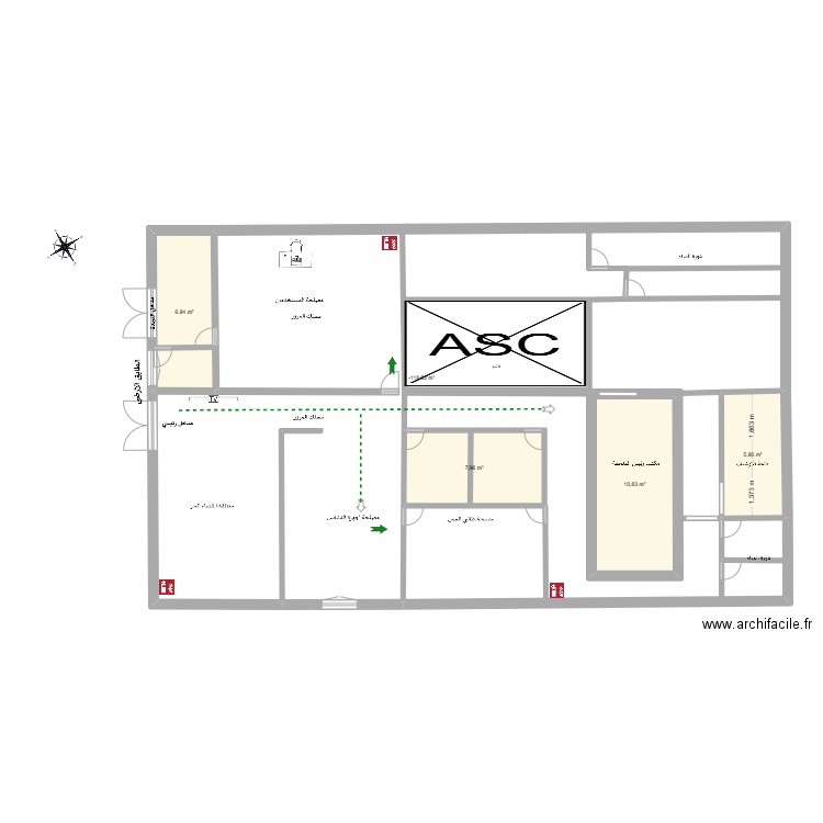 ALEM MOSTAGANEM. Plan de 3 pièces et 178 m2