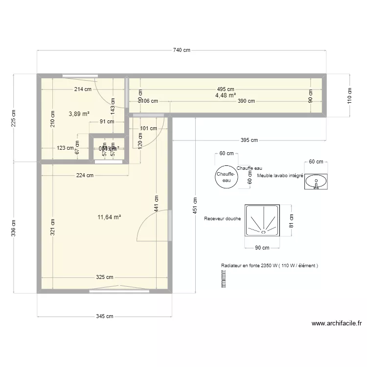 Maison Mina actuelle objets &agrave; part. Plan de 