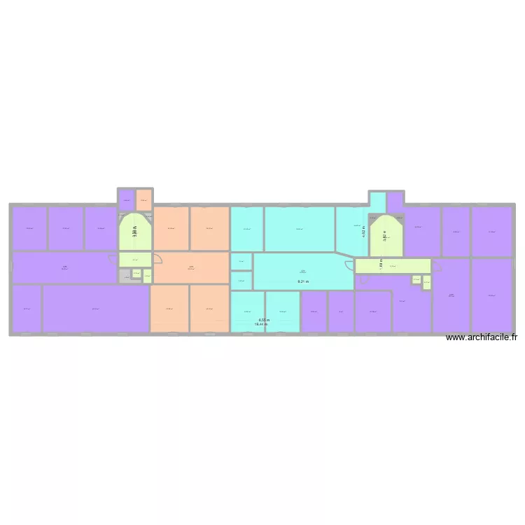 1-3 vauban. Plan de 206 pièces et 2510 m²