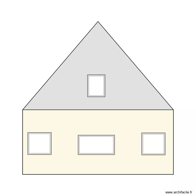 Plan existant face ouest V1. Plan de 
