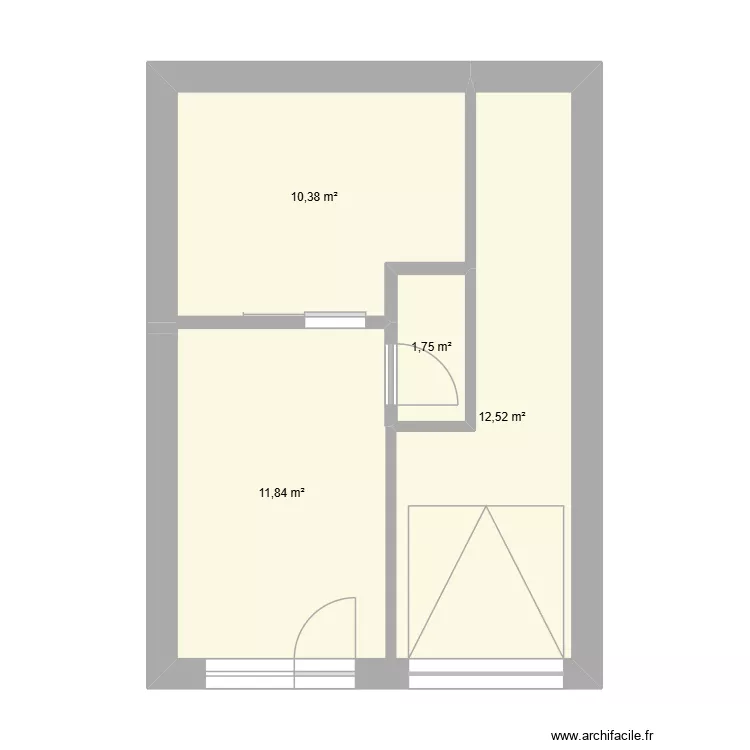 Institut. Plan de 4  et 36 m²