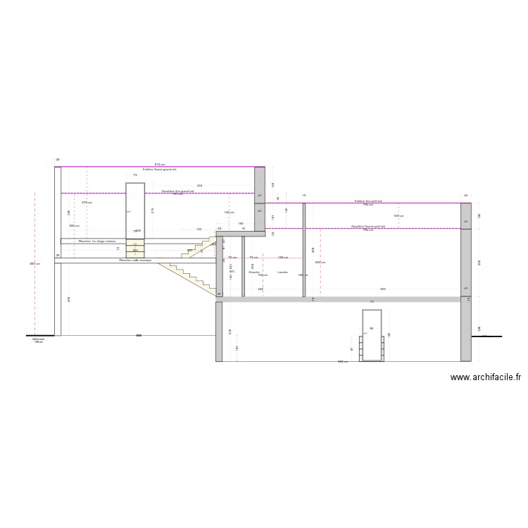 Projet RDF_Coupe Extension_3. Plan de 0 pièce et 0 m2