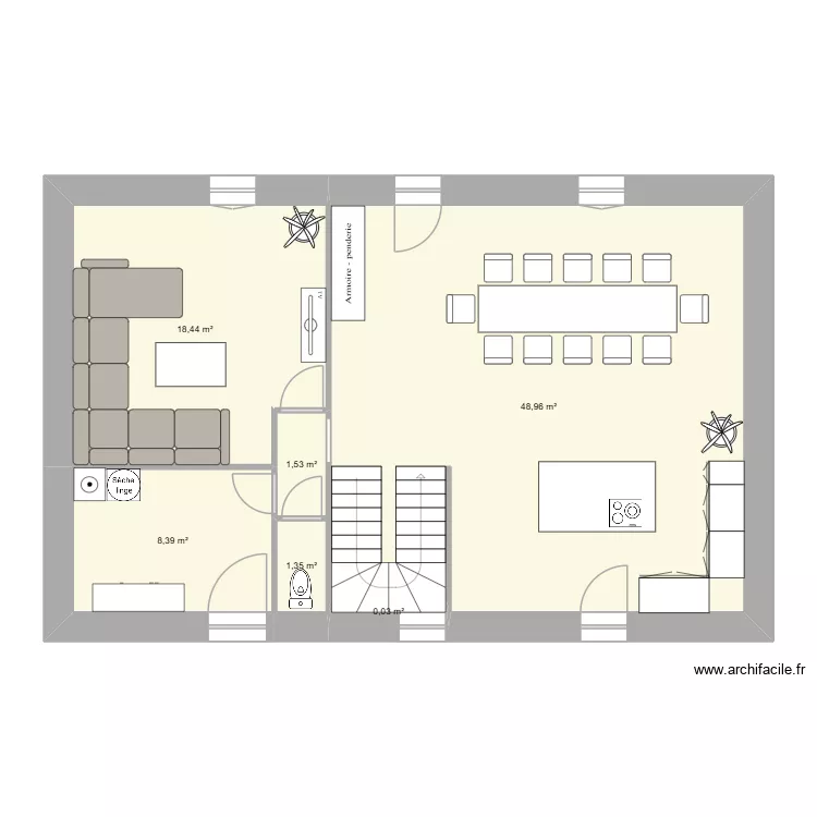 RDC 2. Plan de 6 et 79 m² RDC 2. Plan de 6 et 79 m²
