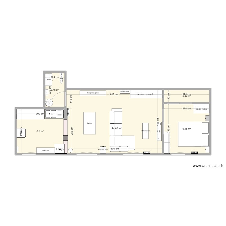 Lamorlaye_bis2. Plan de 5 pièces et 47 m2