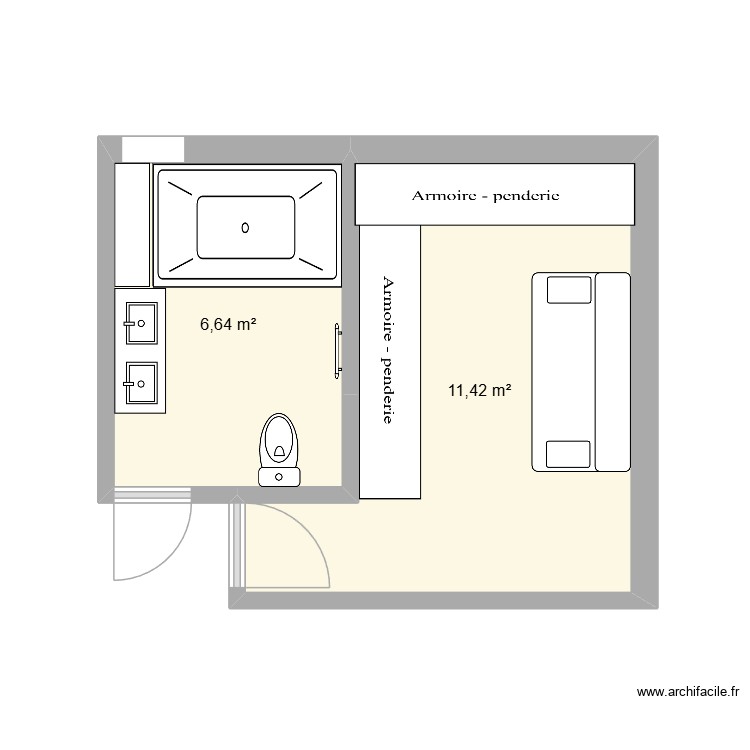 sdb rdc. Plan de 0 pièce et 0 m2