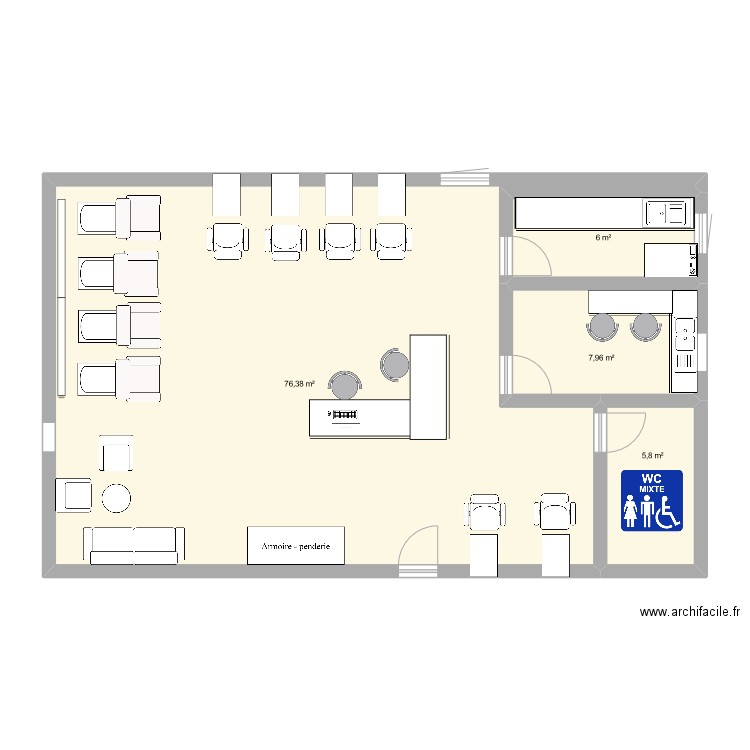 co in ter. Plan de 0 pièce et 0 m2