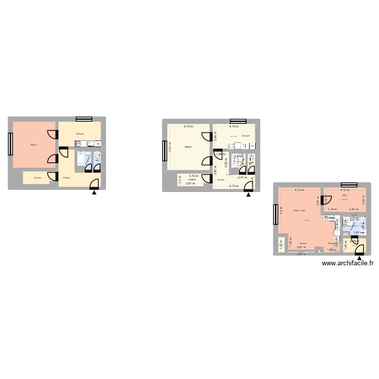 V&yacute;stavn&iacute; 2305, byt 1 var 2+KK. Plan de 0 pièce et 0 m2